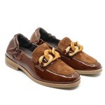 Softwaves mocassin bruin lak / daim 8.35.12